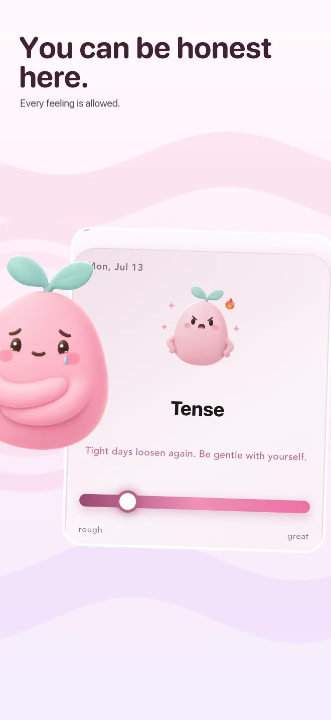 Temi mood check-in screen